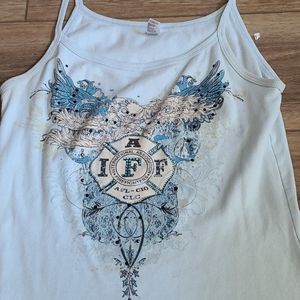 American Apparel Blue Firefighter Tank Top